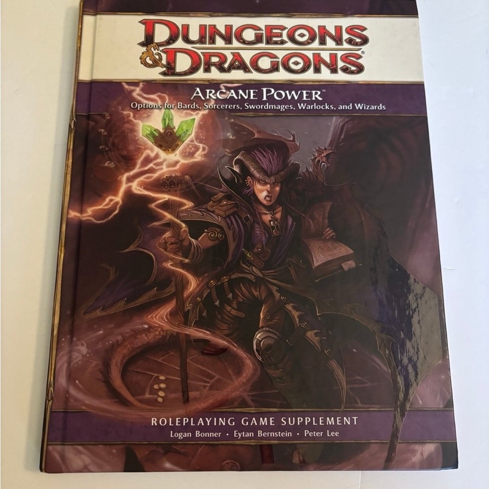 Dungeons & Dragons Arcane Power game supplement DnD book EUC